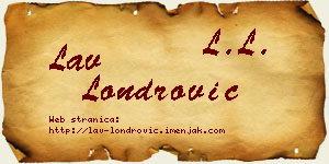 Lav Londrović vizit kartica